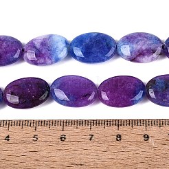 Teñidos naturales blancas abalorios de jade hebras&nbsp;G-N370-01A-03