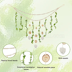 Декор для настенного декора из искусственного эвкалипта&nbsp;AJEW-WH20067-035A