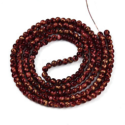 Chapelet de perles en verre baking paint&nbsp;DGLA-N010-4mm-07