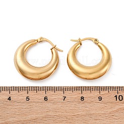 Orecchini a cerchio grandi in acciaio inossidabile 304 con placcatura sotto vuoto in PVD per donna&nbsp;EJEW-F280-06C-G