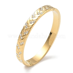 Bracelets à charnière en acier inoxydable 304 et strass pour femmes&nbsp;BJEW-Z178-07G