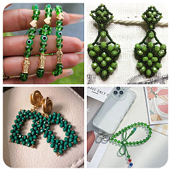 200шт 4 цвета стеклянные бусины&nbsp;EGLA-TA0013-42D