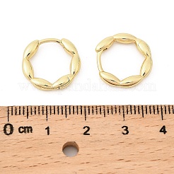 Овальные серьги-кольца из латуни&nbsp;EJEW-Z102-34G