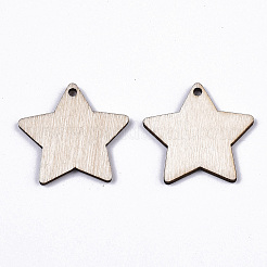 Незаконченные подвески из натурального тополя&nbsp;LS-WOOD-S045-107