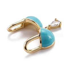 Настоящие позолоченные кулоны из латуни с микропаве&nbsp;ZIRC-M114-55G