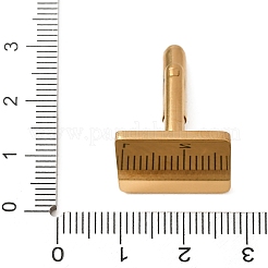 Boutons de manchette Swank rectangulaires en acier inoxydable 201&nbsp;SA-CBAE2BD-01G-B