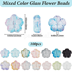 100шт прозрачные нормальные стеклянные бусины&nbsp;GLAA-SP0001-16