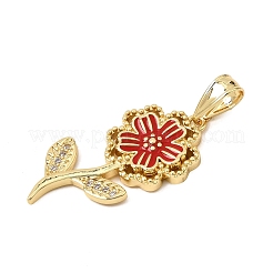 Pendentifs en laiton émaillé et zircon cubique transparent&nbsp;CU-CBA3C32-18G