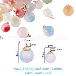 70 шт. 14 стиля прозрачных стеклянных подвесок&nbsp;GLAA-GA0002-16