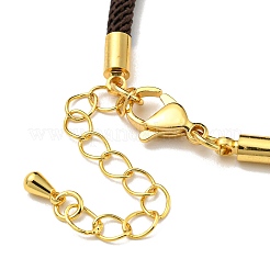 Fabricaciones de pulseras con cordones de nailon aptas para dijes de conectores.&nbsp;AJEW-P116-02G-10