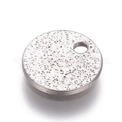 Pendenti testurizzati in acciaio inossidabile 304 anti-appannamento&nbsp;STAS-I098-01-8mm-P