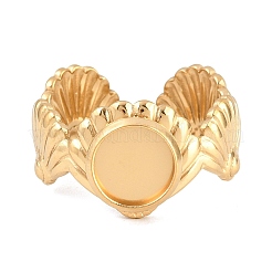 Componenti dell'anello del bracciale in acciaio inossidabile 304 a forma di conchiglia&nbsp;SA-CBA098D-03G-A