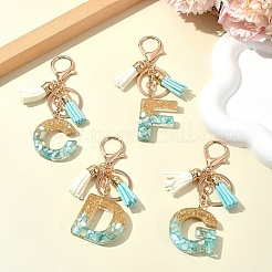 Подвесные брелки из прозрачной эпоксидной смолы&nbsp;KEYC-FS00022-24