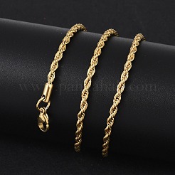 Ожерелья из цепочек-веревок из нержавеющей стали 304&nbsp;LS-NJEW-F226-03G-04