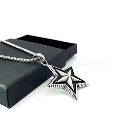Мужские панк-ожерелья из нержавеющей стали с подвеской в виде звезды&nbsp;PB5226