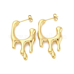 Pendientes de botón de acero inoxidable 304&nbsp;EJEW-B108-16G