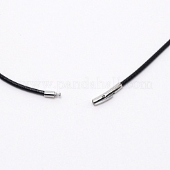 Fabrication de colliers de cordes cirées en polyester&nbsp;MAK-WH0009-05F-01