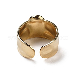 Ионное покрытие (ip) 304 нержавеющая сталь широкополосные открытые манжетные кольца&nbsp;RJEW-F167-02G-10