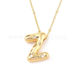 Messing Micro Pave klare Zirkonia Anhänger Halsketten&nbsp;NJEW-Z038-01G-Z