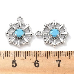 Латунь стекло кулоны&nbsp;KK-M102-33P-02