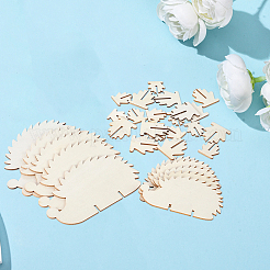 1 набор незаконченных деревянных ёжиков&nbsp;WOOD-SP0001-68