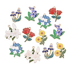 10шт 5 стиля подвески из сплава с эмалью&nbsp;ENAM-L054-02G