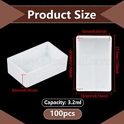 100шт пластиковые пустые емкости для акварели&nbsp;AJEW-PH0006-26B