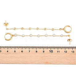 Orecchini a cerchio con strass in acciaio inossidabile 304&nbsp;EJEW-A161-04G-01