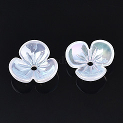 Capuchons de perles acryliques électrolytiques à 3 pétale&nbsp;LS-PACR-T014-03