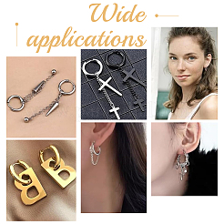 12 пара сережек-колец Huggie Hoop из нержавеющей стали 304&nbsp;EJEW-UN0003-14