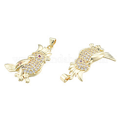 Латунные микропаве прозрачные подвески с фианитом ZIRC-N039-263