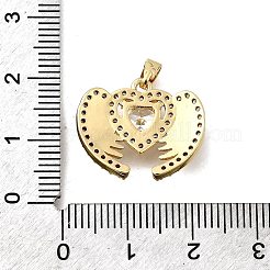 Латунные микро проложить кубического циркония подвески&nbsp;KK-P336-18G-01