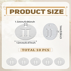 10 pz ciondoli in acciaio inossidabile 304&nbsp;STAS-LP0003-19B