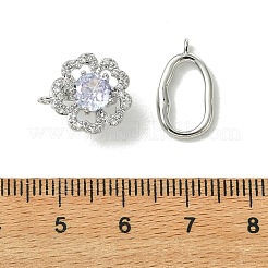 Sujetadores Shegrace con micro pavé de circonitas cúbicas transparentes y cierres ovalados plegables.&nbsp;XGRBA315D-807PB