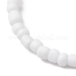Braccialetti elasticizzati con perline di vetro da donna&nbsp;BJEW-JB11504-02