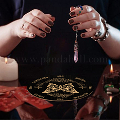 Ahademaker 1pc pendentif pendule de radiesthésie en quartz rose naturel&nbsp;DIY-GA0003-53G