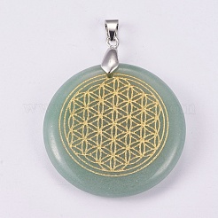 Естественный зеленый авантюрин подвески&nbsp;G-P373-A