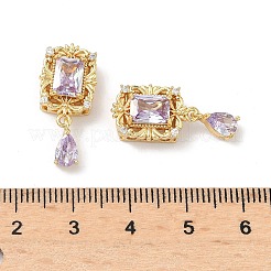 Латунные микро проложить кубического циркония бусы&nbsp;KK-Z139-03G