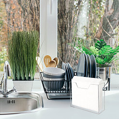 Прозрачный акриловый держатель для салфеток&nbsp;ODIS-WH0099-82A