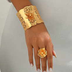 Наборы браслетов и колец с железным цветком для женских вечеринок&nbsp;KD1109