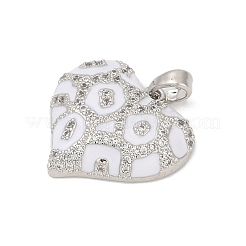 Pendenti in zirconi cubici trasparenti in micro pavè di ottone&nbsp;KK-R221-01P-02