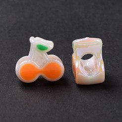 УФ-покрытие Радужные переливающиеся акриловые европейские бусины&nbsp;SACR-E009-42