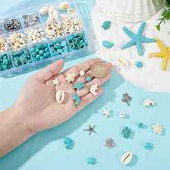 Ozean-Thema DIY synthetische türkisfarbene Perlen Schmuckherstellungs-Kits&nbsp;DIY-HY0002-08