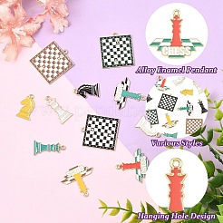 24шт 12 стиля подвески из сплава с эмалью&nbsp;ENAM-YW0008-54