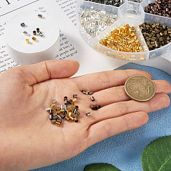 1368 шт. 6 цвета латунные обжимные бусины&nbsp;KK-YS0001-09