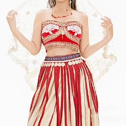 Полиэфирная лента с вышивкой ромбом в этническом стиле&nbsp;OCOR-WH0078-237-1