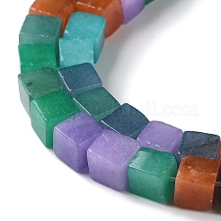 Природные окрашенные белого нефрита нитей бисера&nbsp;G-Q008-C01-01G