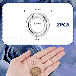 2 шт. 925 кольца-пружинки из стерлингового серебра&nbsp;FIND-GA0007-94B