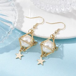 Shell perla orecchini pendenti&nbsp;EJEW-JE05498-01