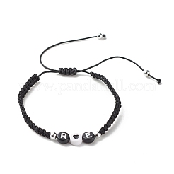 Браслет из плетеных бусин с любовным письмом&nbsp;BJEW-JB07157